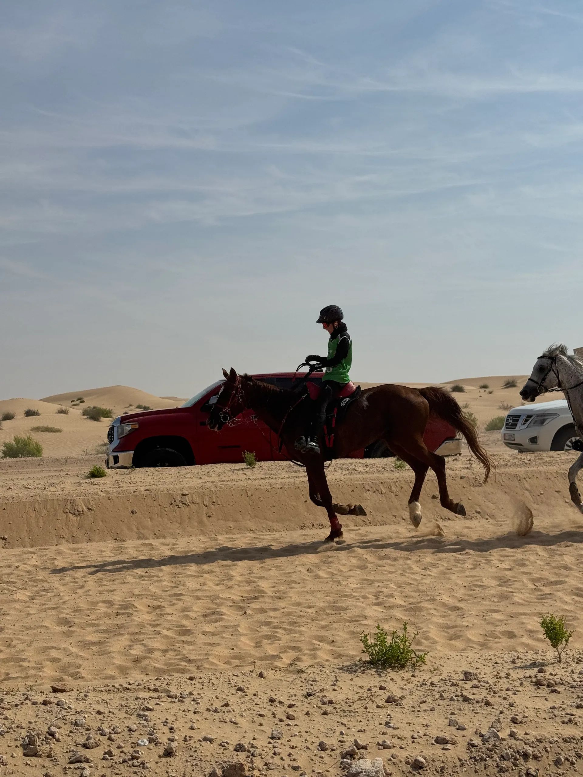 Endurance training session in the desert